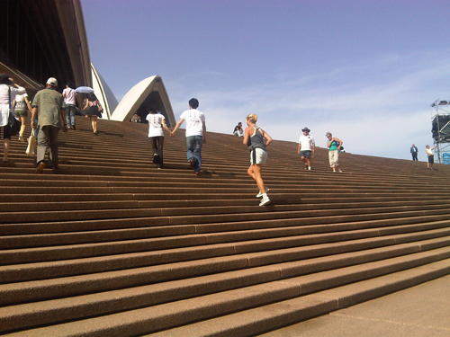 Kanye West moment: “Definitely eating kangaroo in Sydney…..making Kanye West and i do wind sprints up and down at the opera house stairs.”